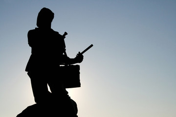 Drummer silhouette