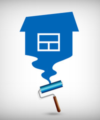 Painting the house. Paint Rollers