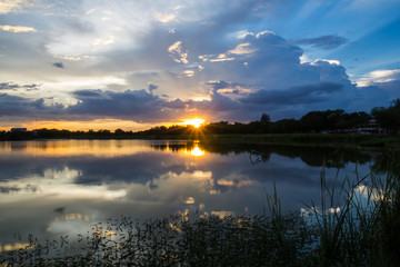 Twilight at the lake
