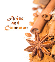 Anise and cinnamon - background
