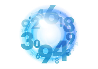 blue numbers