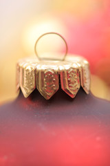 Christmas ornament in extreme close up