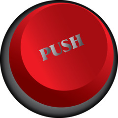 The red button with the word