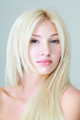 Naklejka premium girl with long white hair