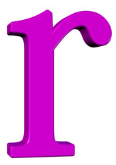 Pembe r harfi tasarımı