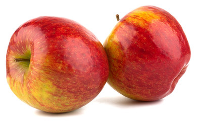 Ripe red apple isolated on white background