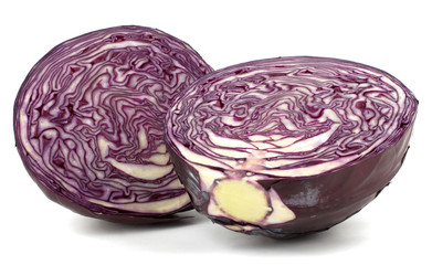 Fototapeta premium red cabbage isolated on white background