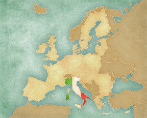 Map of European Union - Italy