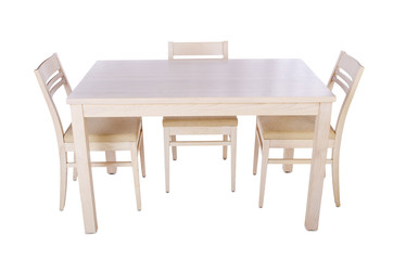Furniture set with table and chair