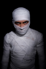 Mummy in the halloween concept