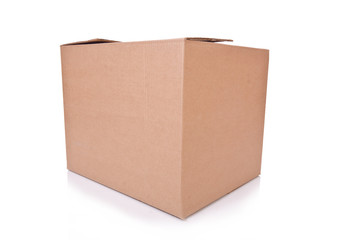 Carton boxes isolated on the white background