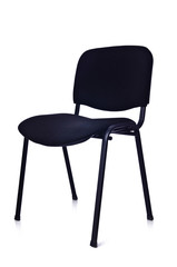 Black office chair isolated on white