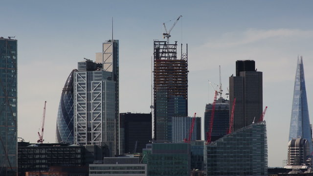 london city skyline from a high vantage point