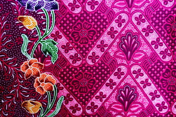 Colorful batik cloth fabric background