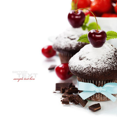fresh chocolate muffins
