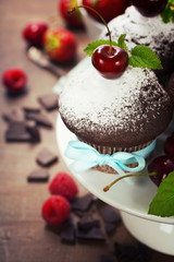 fresh chocolate muffins