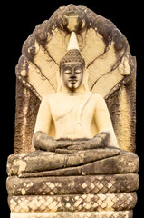 Meditating Buddha with black background