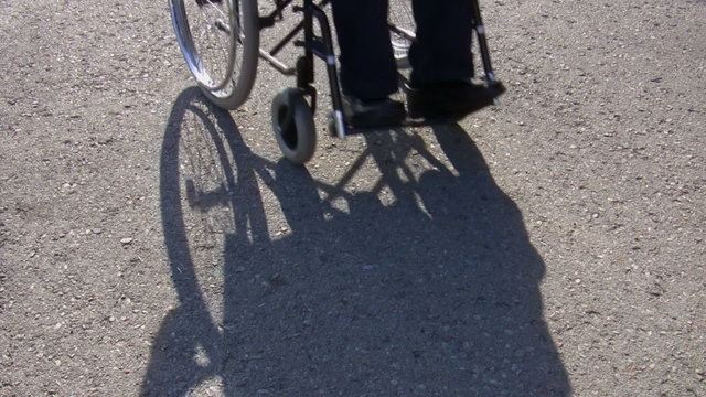 Disabled man in a wheelchair