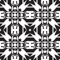 Obraz premium Czarno-biały wzór geometryczny bez szwu