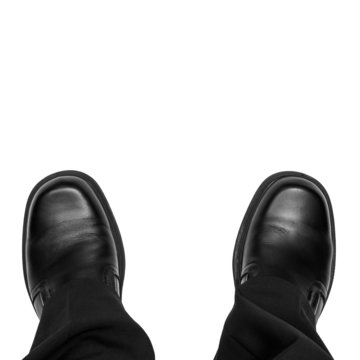 Business Man Feet Isolated