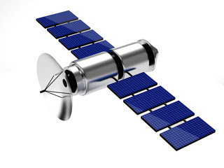 satellite isolated on white background