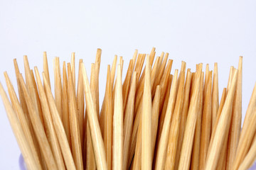 toothpicks in the bank on a white background