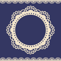 Lace vintage label