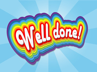 "WELL DONE!" Card (congratulations nice one achievement message)