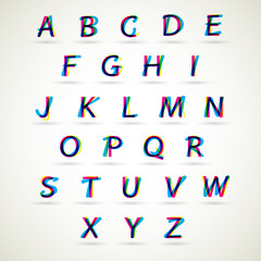 Upper case alphabet set