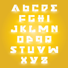 Upper case alphabet set