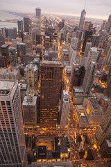 Chicago skyline from the hancock tower