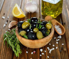 Olives with rosemary