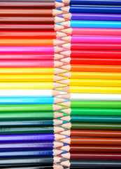 Color pencils background, zipper stylized.