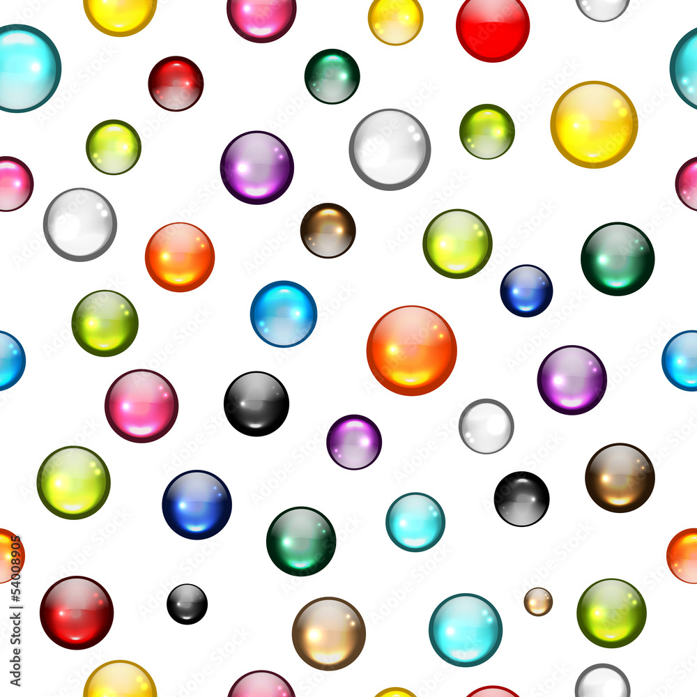 Poster Glossy balls seamless pattern for your design