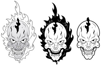 Skull Burning Vector