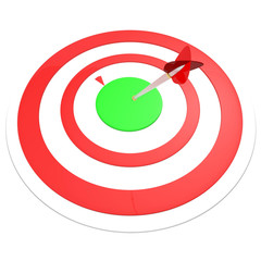 Target with arrow isolated