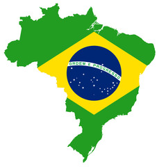 Brasilien - Karten Flagge