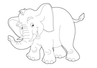 Cartoon safari - coloring page - illustration for the children