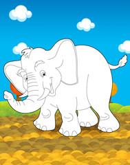 Cartoon safari - coloring page - illustration for the children