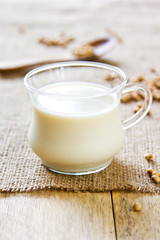 Obraz na płótnie Canvas Soy milk [Soya milk ] by fresh soy beans