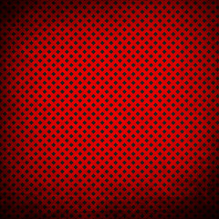 red background with grid pattern