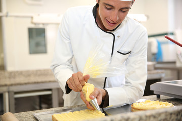 Portrait of student in pastry training course