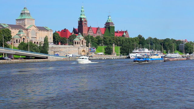 Szczecin - Waly Chrobrego and Oder River, West Pomeranian