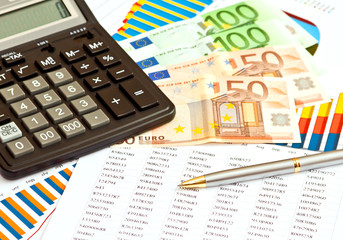 Money, financial graphs, and other business stuff