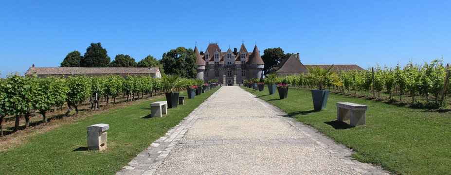 Panoramique Château fort de Monbazillac, Aquitaine