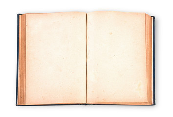 Naklejka premium Vintage book isolated on white background with clipping path