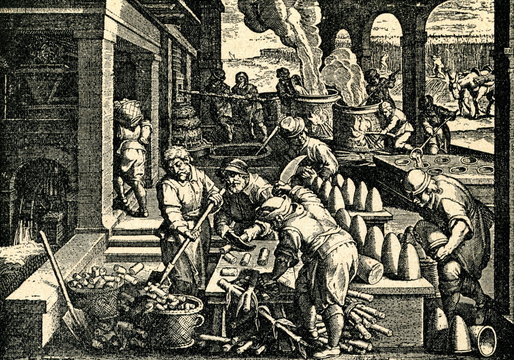Making a sugarloafs (Sicily, ca. 1570)