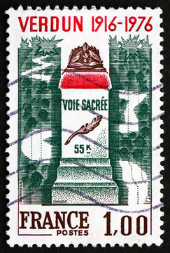 Postage Stamp France 1976 Battle Of Verdun Memorial, WWI