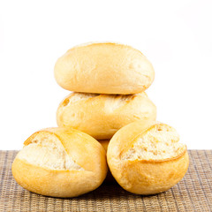 Bread on a white background. delicious buns  isolated on white