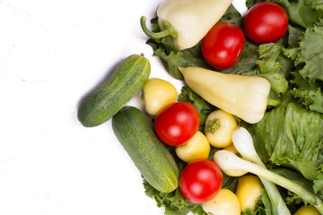  fresh vegetable isolated on a white background